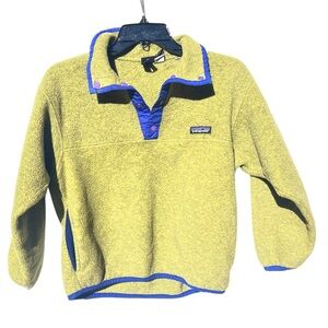 Vintage Patagonia green fleece kids jacket Medium m 10